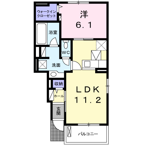 ビオーラ 金剛 Cの間取り