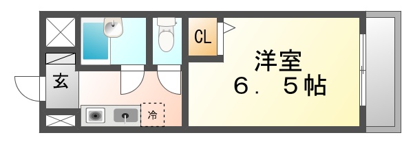 ローズコーポ阪神尼崎の間取り写真