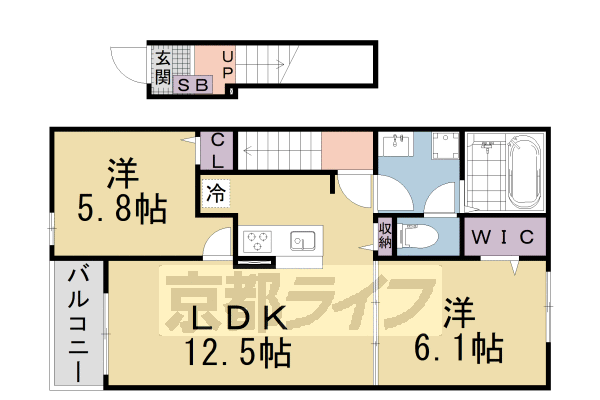 ＪＲ東海道本線 瀬田駅 徒歩24分 2階建 築2年の間取り写真