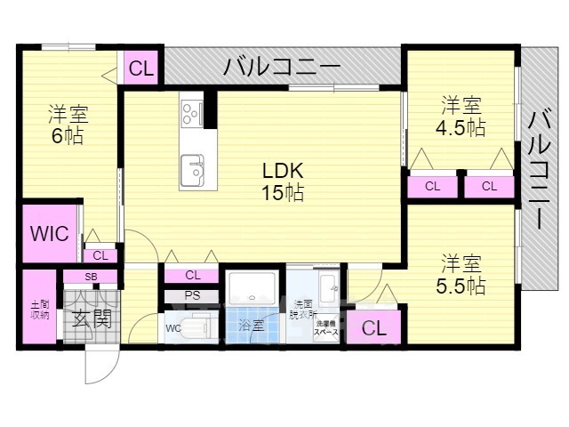 LaTour桃山の間取り写真