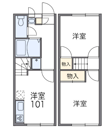 レオパレス吉春の間取り