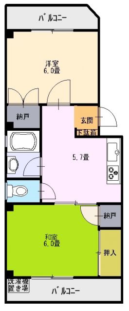 静岡市清水区銀座のマンションの間取り