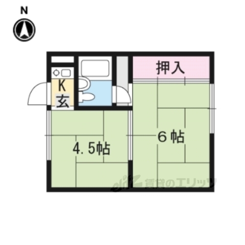 北大路アパートの間取り