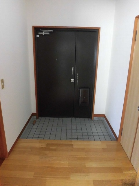 玄関　広めの玄関ですがシューズボックスはありません