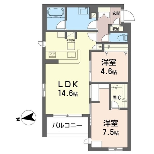 川崎市多摩区菅のマンションの間取り