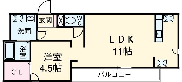 名古屋市中区三の丸のマンションの間取り
