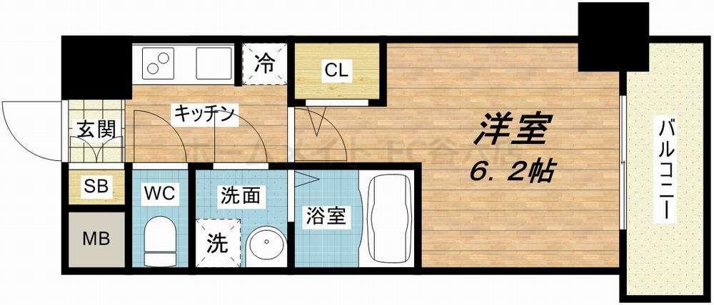 S-RESIDENCE南堀江の間取り