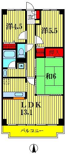 ピエール草加の間取り