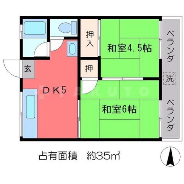 修学院ローズハイツの間取り