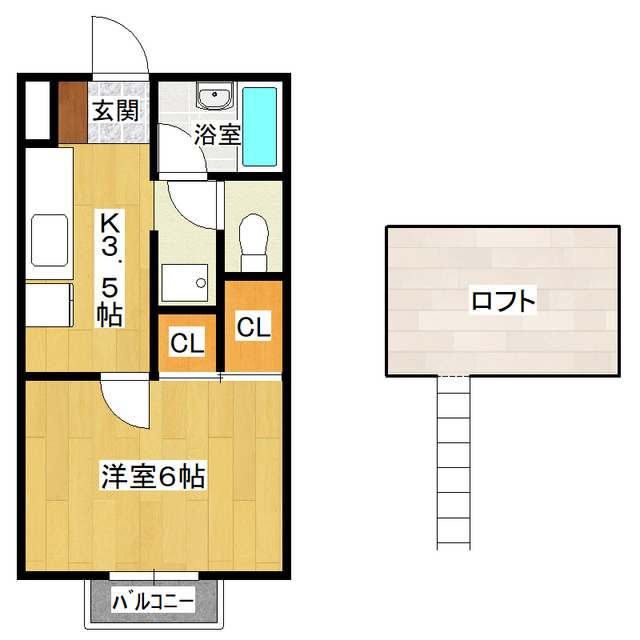 コンフォートハイツＡの間取り