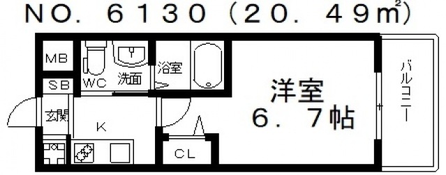 大阪市阿倍野区阿倍野元町のマンションの間取り