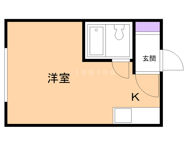 函館市美原のアパートの間取り