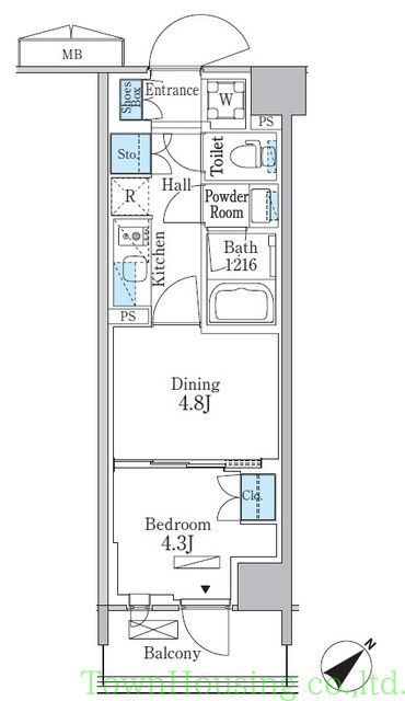 品川区南大井のマンションの間取り