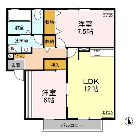 ハイカムール東台 ＡＢＣＤの間取り