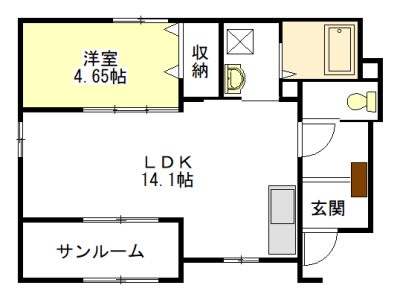 フランドール　Ａ棟・Ｂ棟の間取り