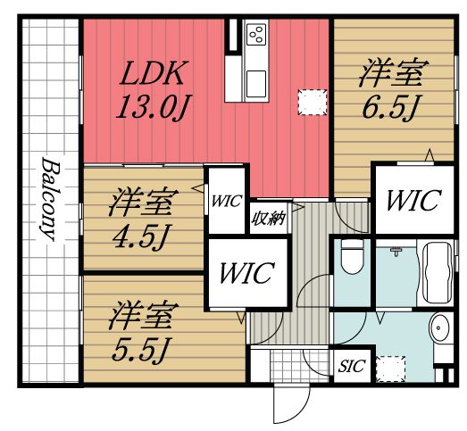 印西市西の原のアパートの間取り