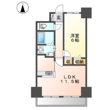 名古屋市中村区太閤通のマンションの間取り