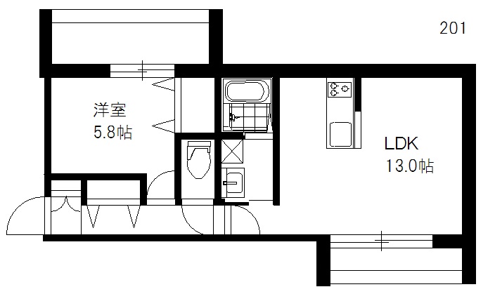 オーク恵比寿の間取り