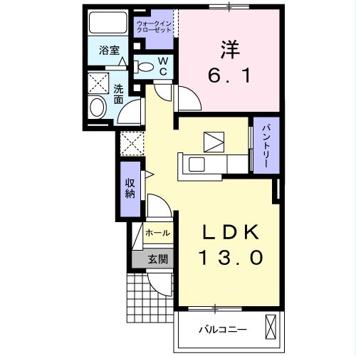 フルール蘭Ａ・Ｂの間取り