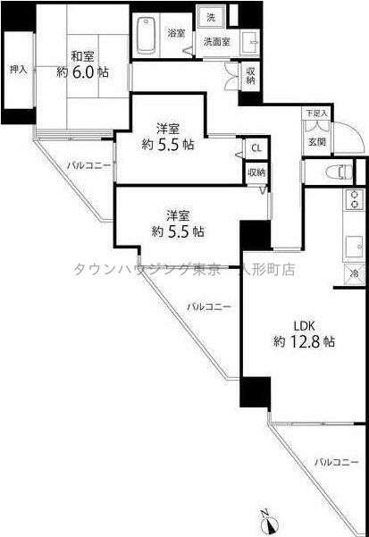 江東区南砂のマンションの間取り