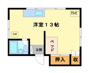 宇和島市鶴島町のマンションの間取り