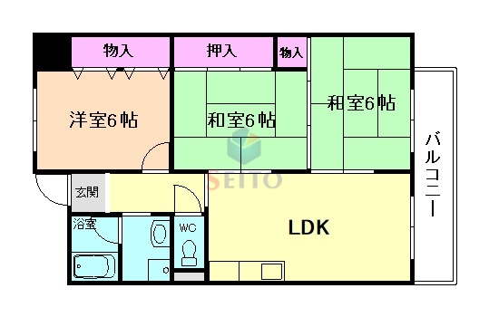 ハイムヤノウの間取り