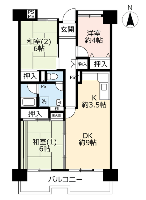 ＵＲ武庫川の間取り