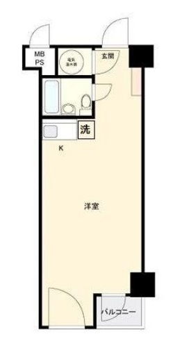 中央区日本橋堀留町のマンションの間取り