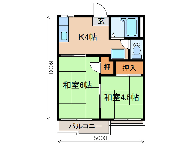 【ファンハウスフジハラの間取り】