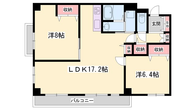 サンハイツ白鷺の間取り