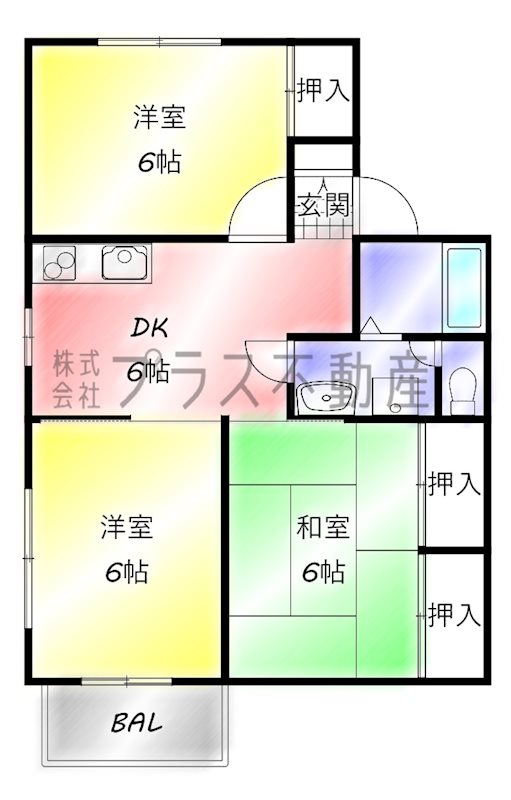 ハピネス椋本の間取り