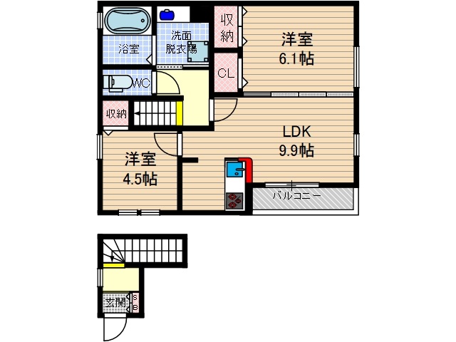 Ms一番館の間取り