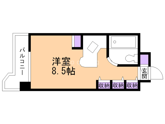 札幌市東区北八条東のマンションの間取り