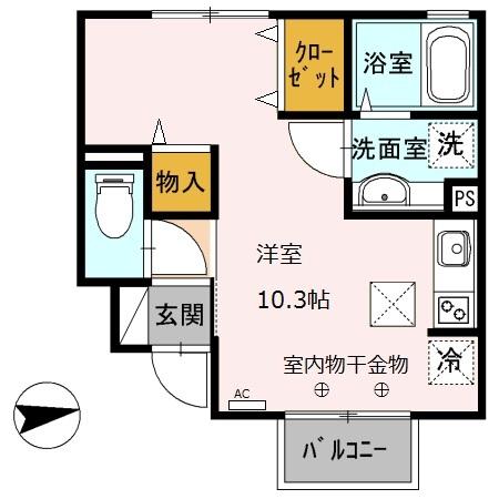 姫路市網干区坂上のアパートの間取り