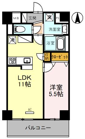 大阪市平野区平野上町のマンションの間取り