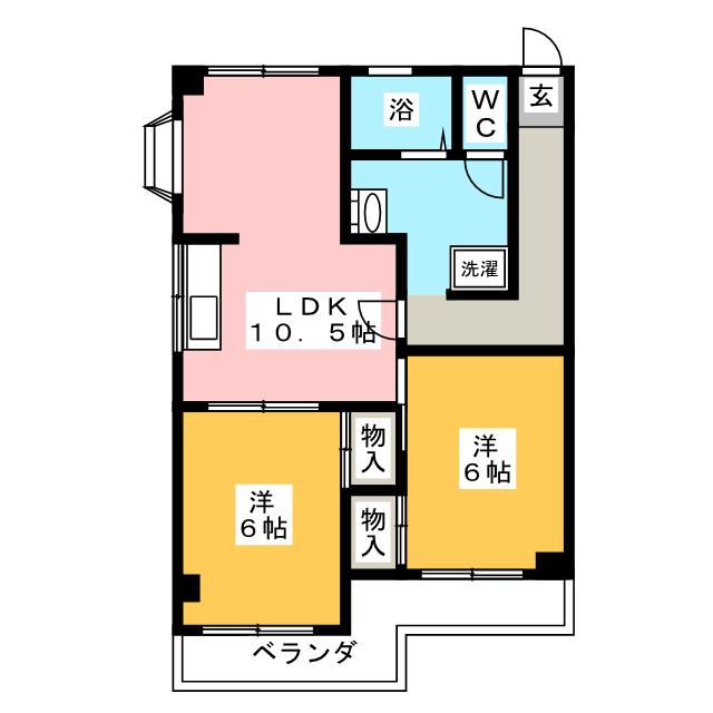 若林ニューブラザーマンションの間取り