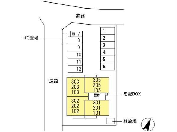 【スプリングバレー古国府の駐車場】