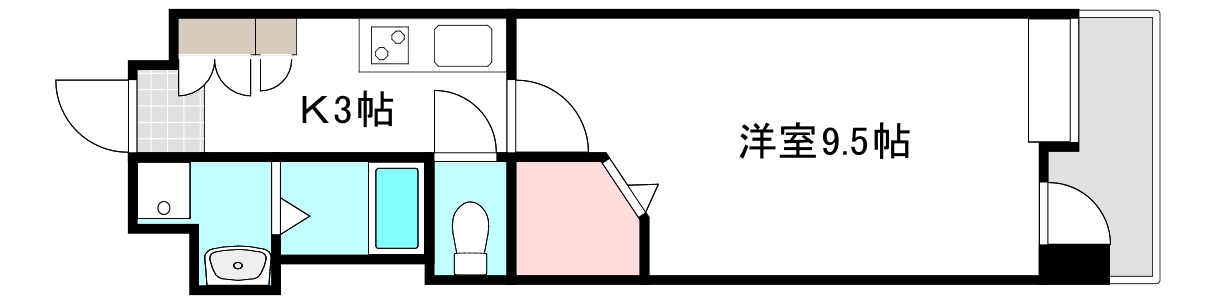 広島市中区西平塚町のマンションの間取り