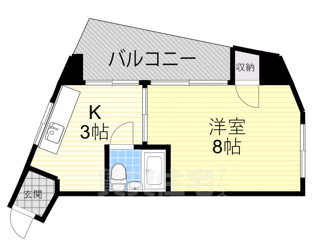 名古屋市熱田区伝馬のマンションの間取り