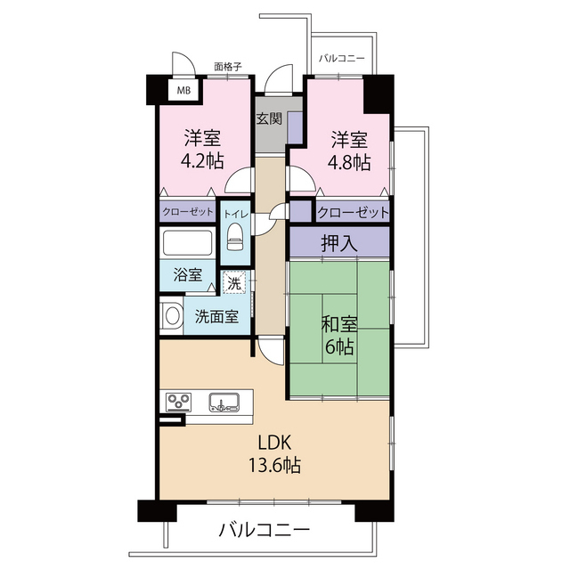 ケイーシティ桂川I番館（０００４９３２）の間取り