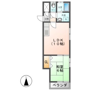 郡上市八幡町島谷のマンションの間取り