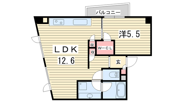 フィレール鴨川邸の間取り