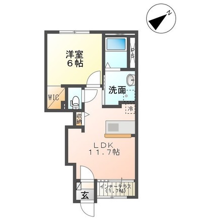 水戸市堀町のアパートの間取り