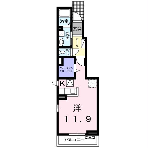 熊本市中央区国府のアパートの間取り