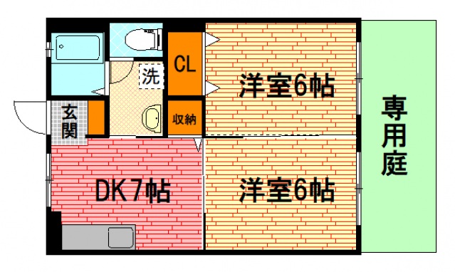 三次市十日市西のアパートの間取り