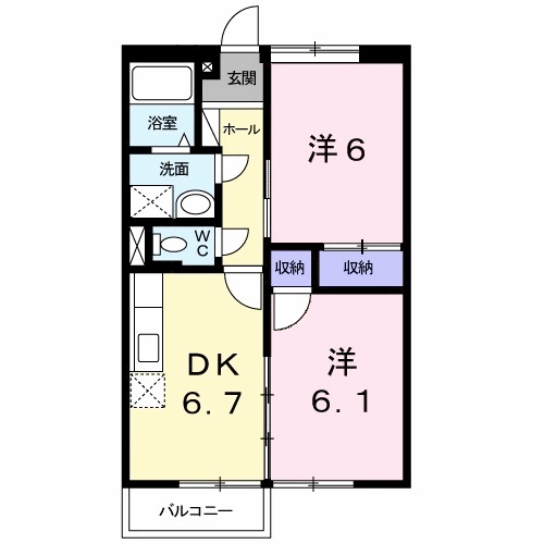 ガーデンタツミＡの間取り
