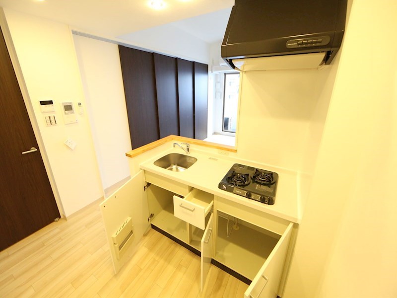 キッチン　システムキッチン（ガス2口コンロ付）カウンターキッチン