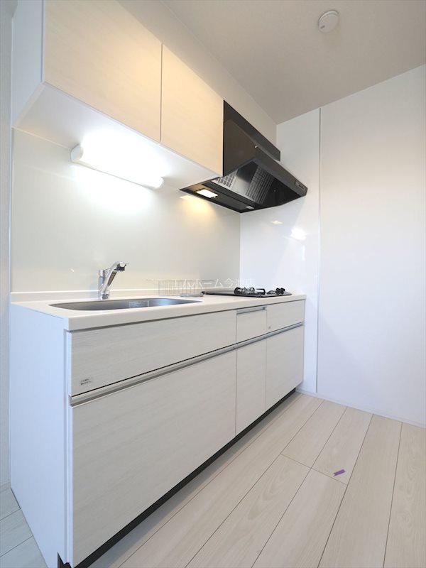 キッチン　システムキッチン（ガス2口コンロ）収納スペース充実