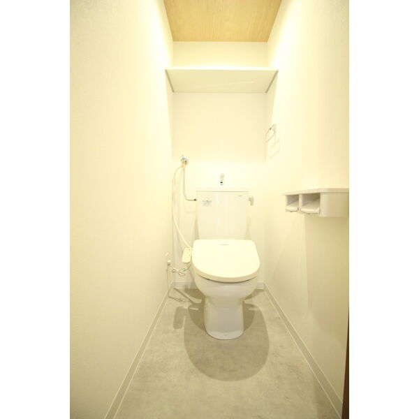 トイレ　落ち着いた色調のトイレです