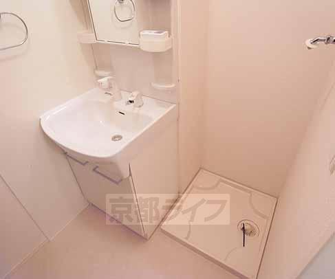 洗面設備　朝シャンできちゃうシャンプードレッサー。